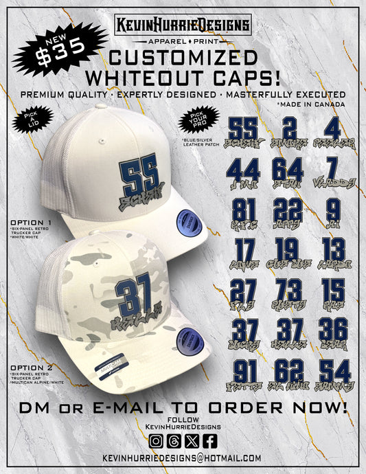 Whiteout Graffiti Nickname Hats